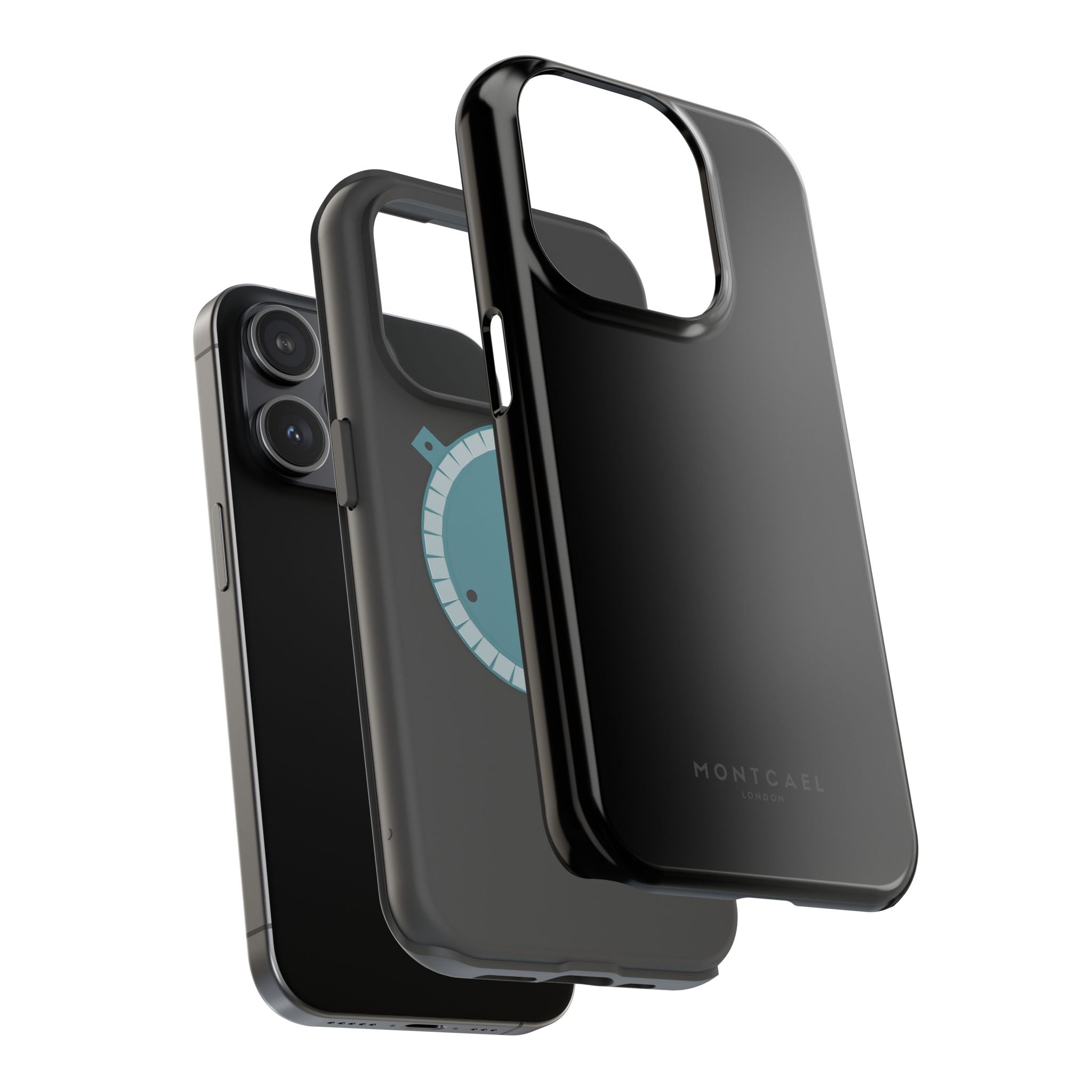 Black — Magnetic Impact-Resistant Phone Case — Slim Shockproof MagSafe-Compatible (Compatible with iPhone and Samsung only)