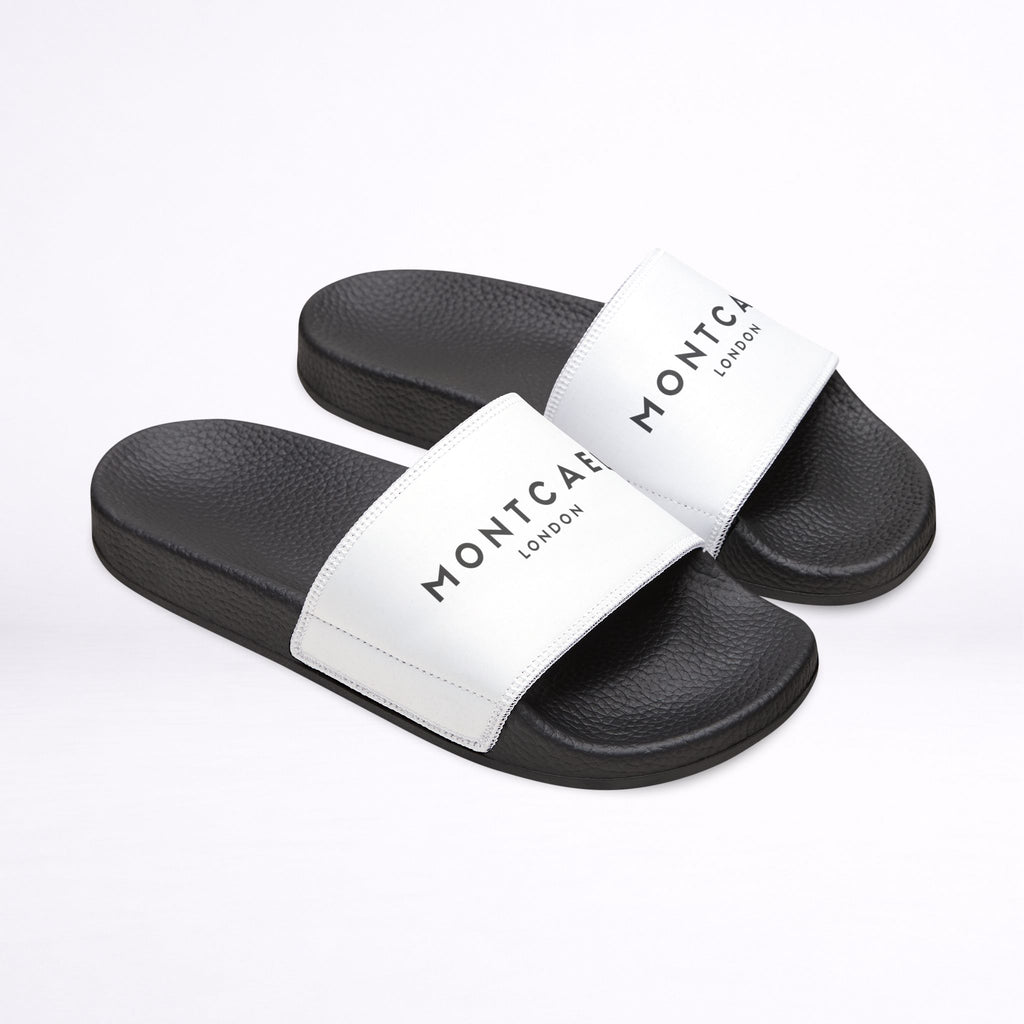 Strap Slide Sandals — White