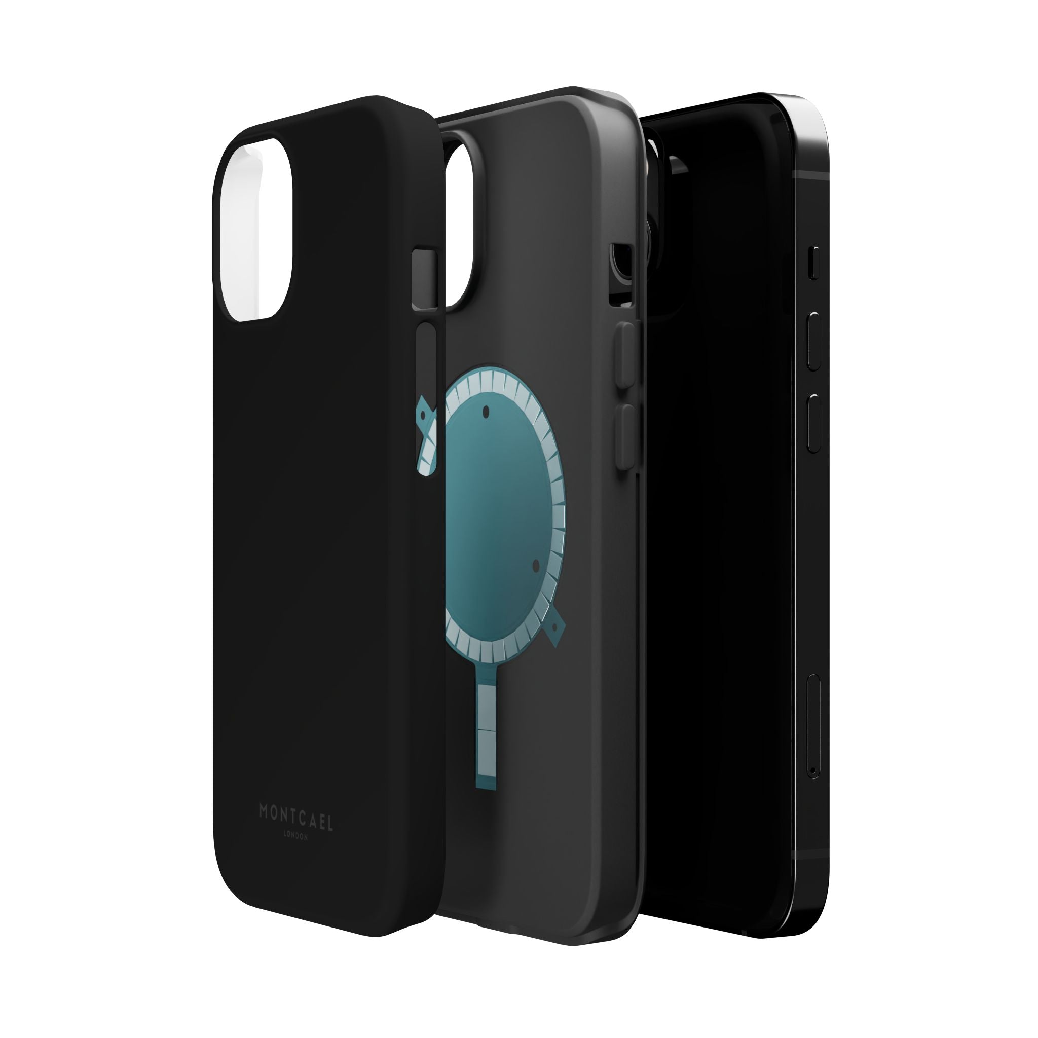 Black — Magnetic Impact-Resistant Phone Case — Slim Shockproof MagSafe-Compatible (Compatible with iPhone and Samsung only)