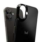Black — Slim Matte Protective Phone Case (Compatible with iPhone only)