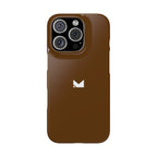 Brown — Slim Matte Protective Phone Case (Compatible with iPhone only)