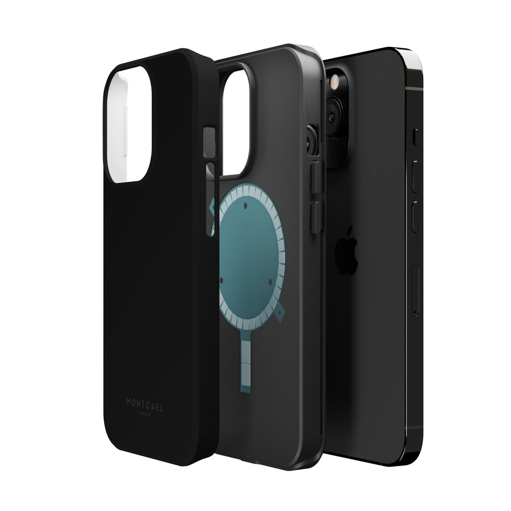 Black — Magnetic Impact-Resistant Phone Case — Slim Shockproof MagSafe-Compatible (Compatible with iPhone and Samsung only)