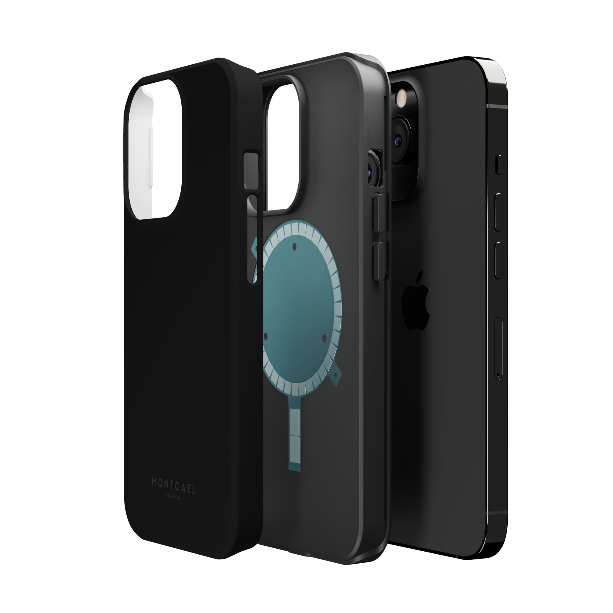 Black — Magnetic Impact-Resistant Phone Case — Slim Shockproof MagSafe-Compatible (Compatible with iPhone and Samsung only)