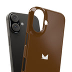 Brown — Slim Matte Protective Phone Case (Compatible with iPhone only)