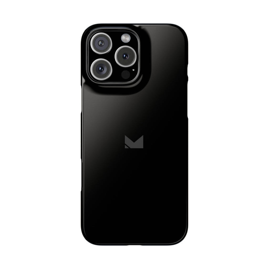 Black — Slim Matte Protective Phone Case (Compatible with iPhone only)
