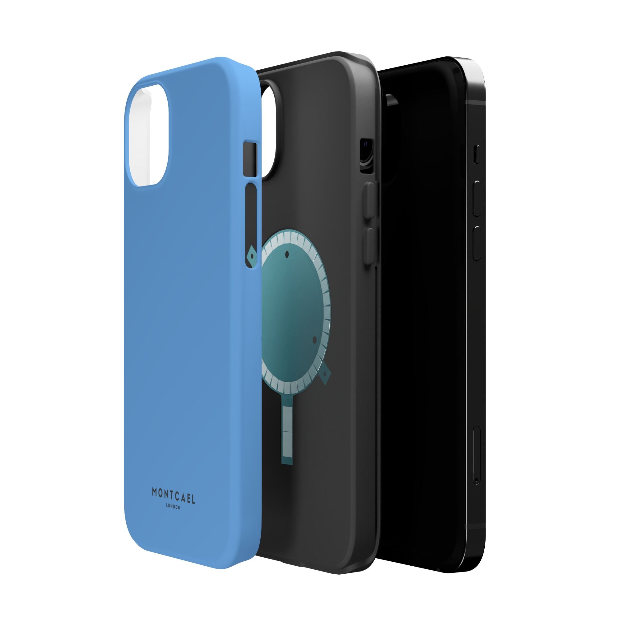 Light Blue — Magnetic Impact-Resistant Phone Case — Slim Shockproof MagSafe-Compatible (Compatible with iPhone and Samsung only)