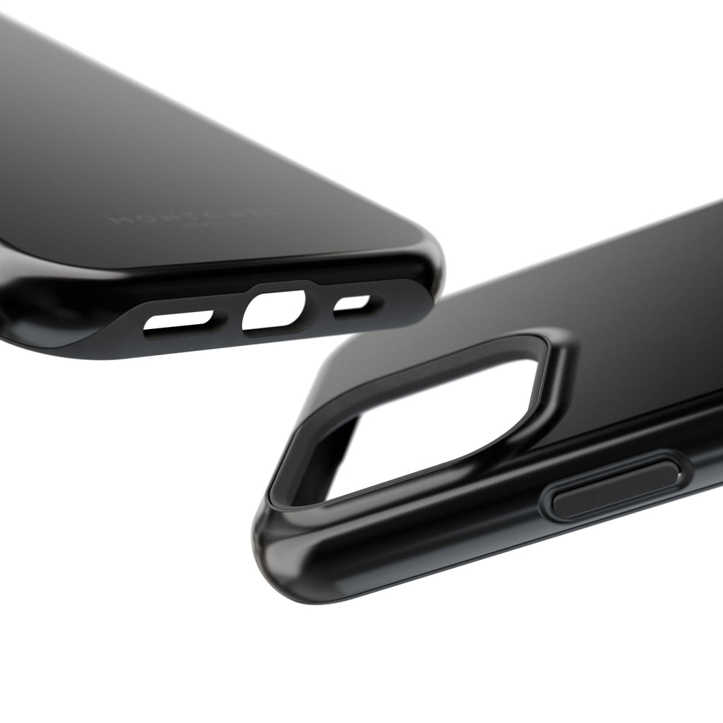 Black — Magnetic Impact-Resistant Phone Case — Slim Shockproof MagSafe-Compatible (Compatible with iPhone and Samsung only)
