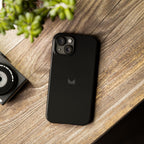 Black — Slim Matte Protective Phone Case (Compatible with iPhone only)