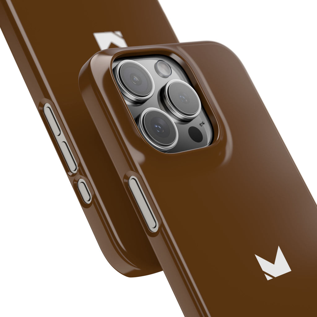 Brown — Slim Matte Protective Phone Case (Compatible with iPhone only)