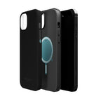 Black — Magnetic Impact-Resistant Phone Case — Slim Shockproof MagSafe-Compatible (Compatible with iPhone and Samsung only)