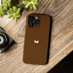 Brown — Slim Matte Protective Phone Case (Compatible with iPhone only)