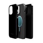 Black — Magnetic Impact-Resistant Phone Case — Slim Shockproof MagSafe-Compatible (Compatible with iPhone and Samsung only)