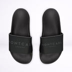 Strap Slide Sandals — Black