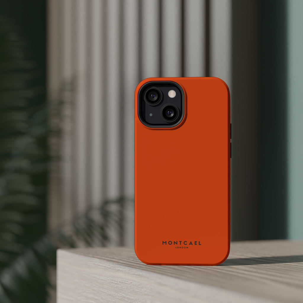 Orange — Magnetic Impact-Resistant Phone Case — Slim Shockproof MagSafe-Compatible (Compatible with iPhone and Samsung only)
