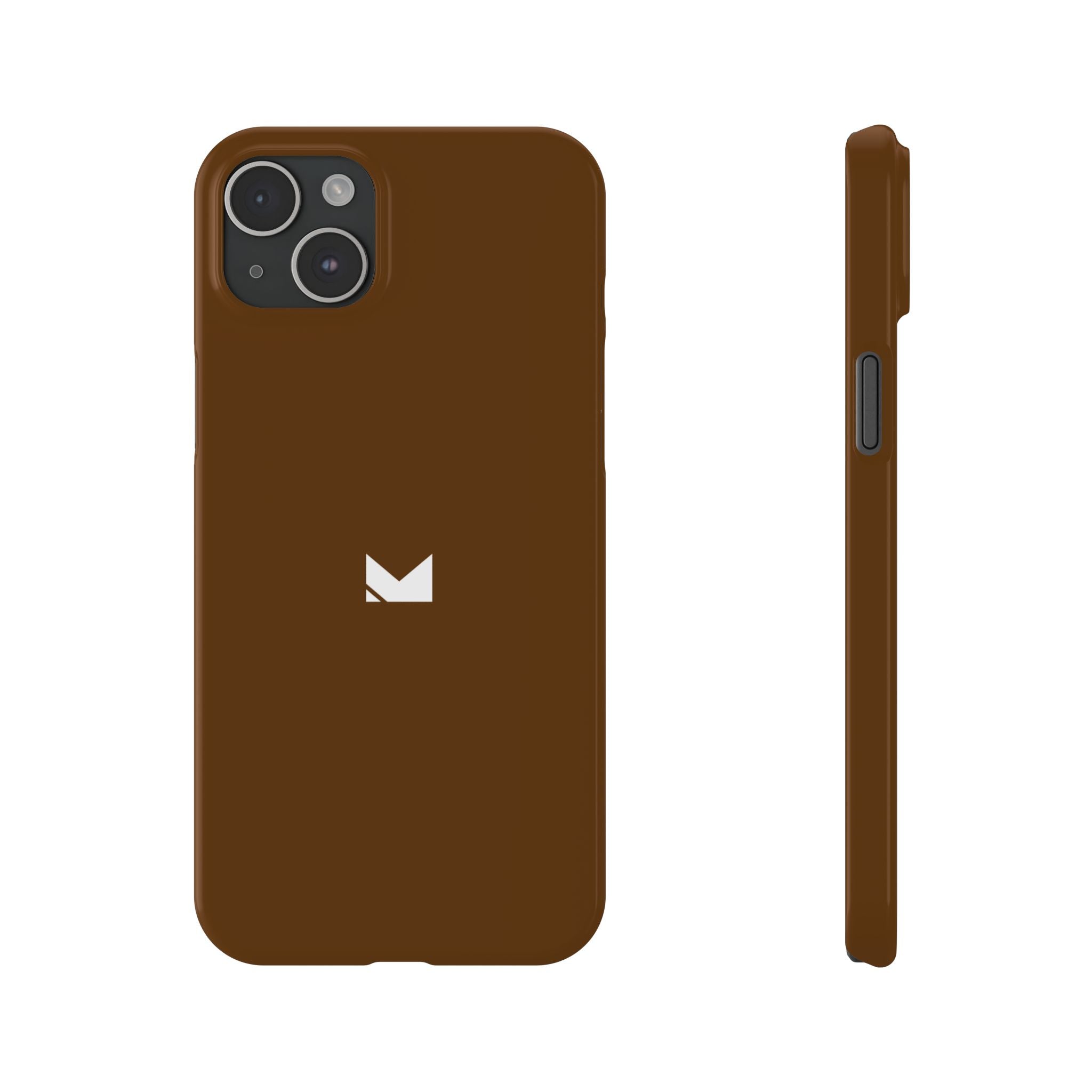 Brown — Slim Matte Protective Phone Case (Compatible with iPhone only)