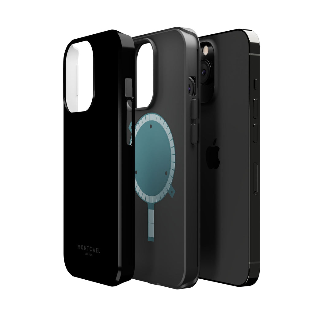 Black — Magnetic Impact-Resistant Phone Case — Slim Shockproof MagSafe-Compatible (Compatible with iPhone and Samsung only)