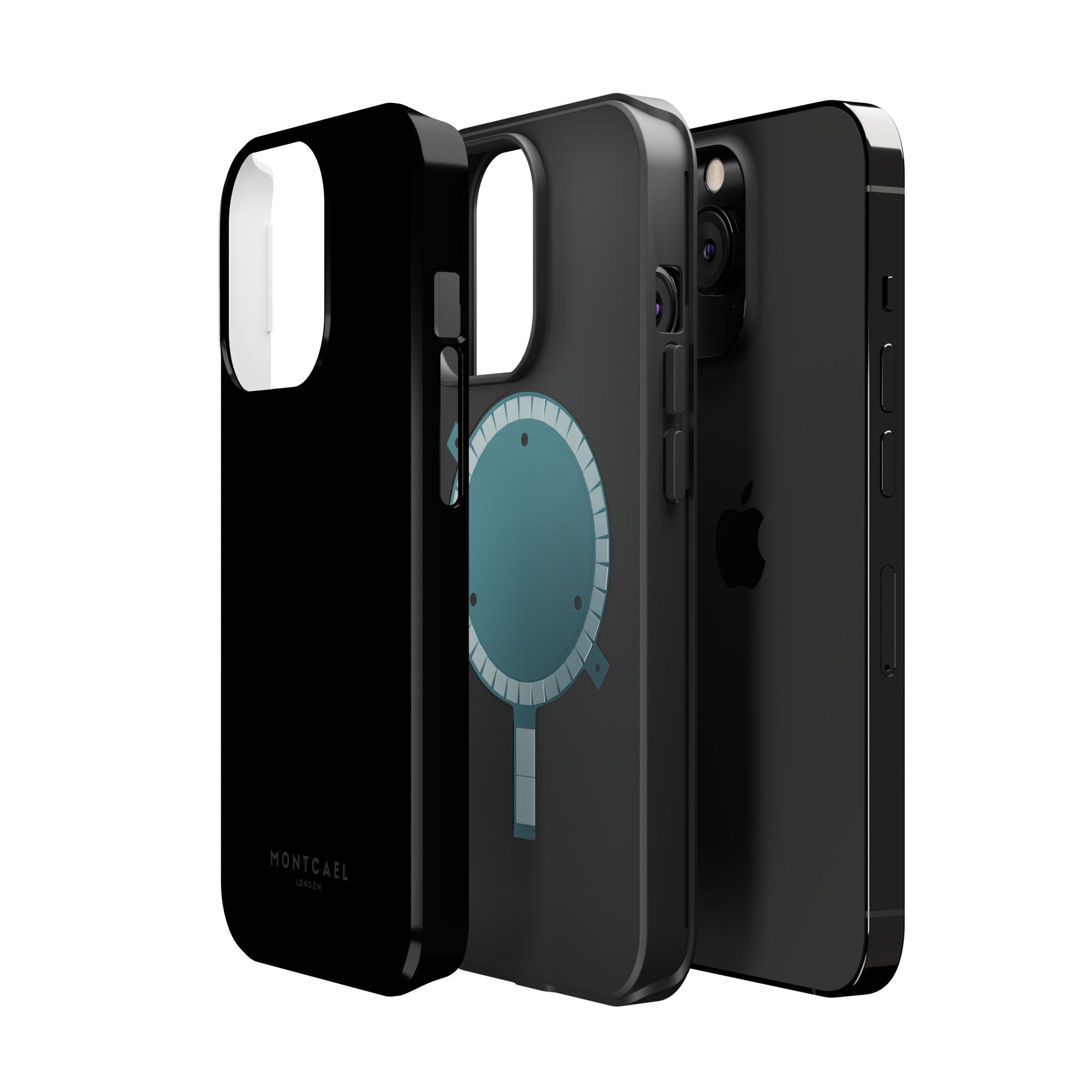 Black — Magnetic Impact-Resistant Phone Case — Slim Shockproof MagSafe-Compatible (Compatible with iPhone and Samsung only)