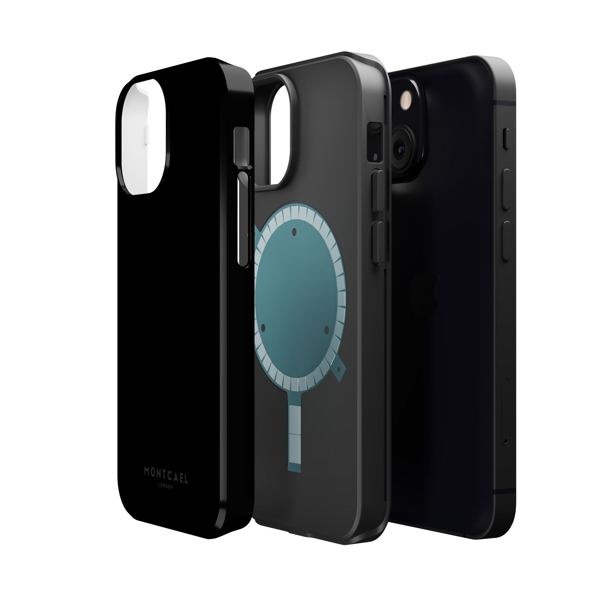Black — Magnetic Impact-Resistant Phone Case — Slim Shockproof MagSafe-Compatible (Compatible with iPhone and Samsung only)