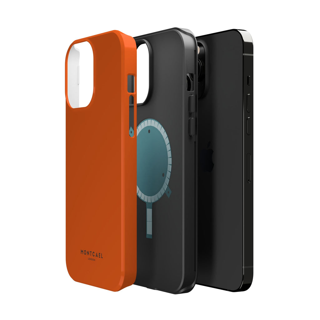 Orange — Magnetic Impact-Resistant Phone Case — Slim Shockproof MagSafe-Compatible (Compatible with iPhone and Samsung only)
