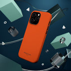 Orange — Magnetic Impact-Resistant Phone Case — Slim Shockproof MagSafe-Compatible (Compatible with iPhone and Samsung only)