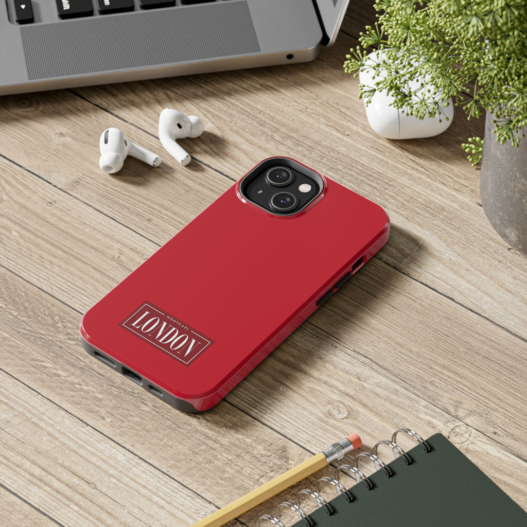 London City Tough Phone Case — Dark Red (Compatible with iPhone and Samsung only)