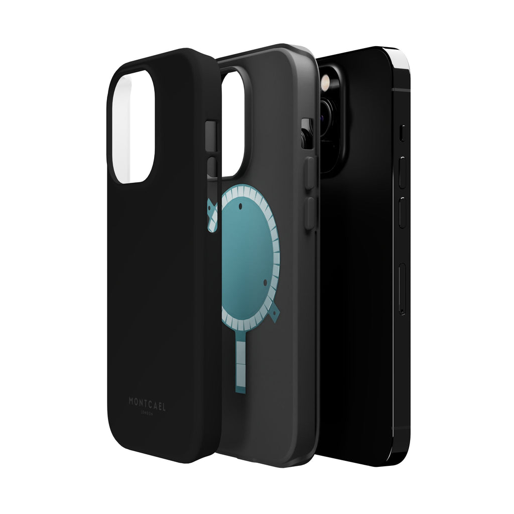 Black — Magnetic Impact-Resistant Phone Case — Slim Shockproof MagSafe-Compatible (Compatible with iPhone and Samsung only)