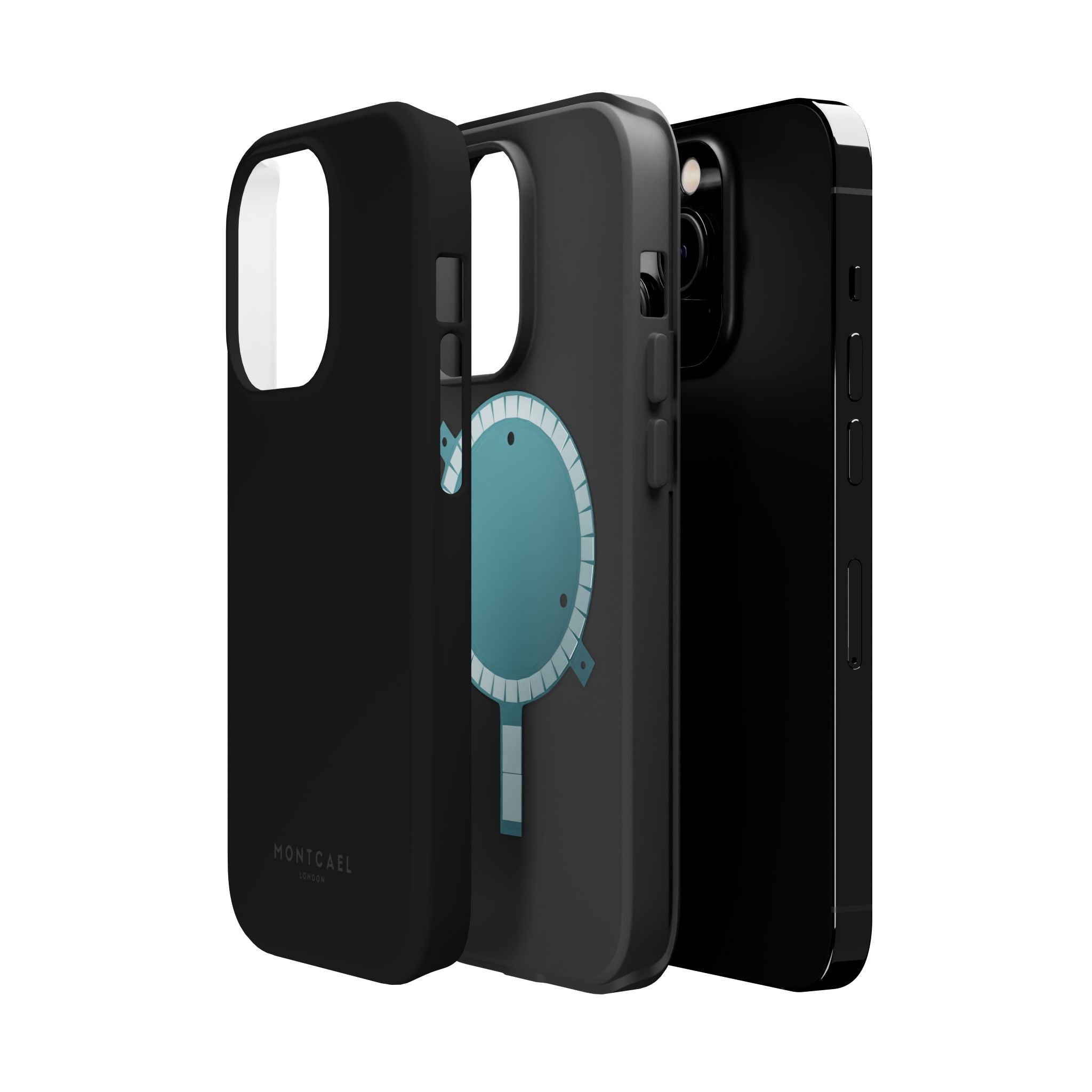 Black — Magnetic Impact-Resistant Phone Case — Slim Shockproof MagSafe-Compatible (Compatible with iPhone and Samsung only)