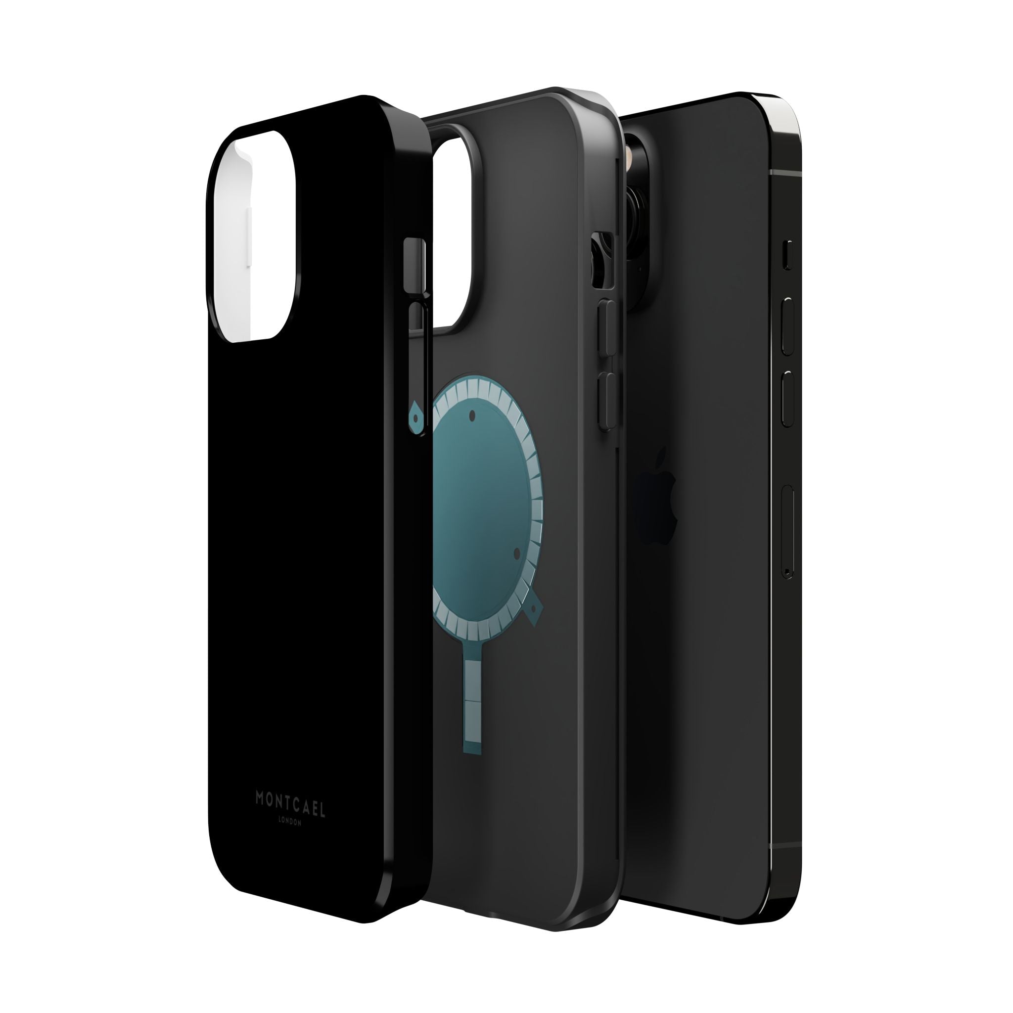 Black — Magnetic Impact-Resistant Phone Case — Slim Shockproof MagSafe-Compatible (Compatible with iPhone and Samsung only)