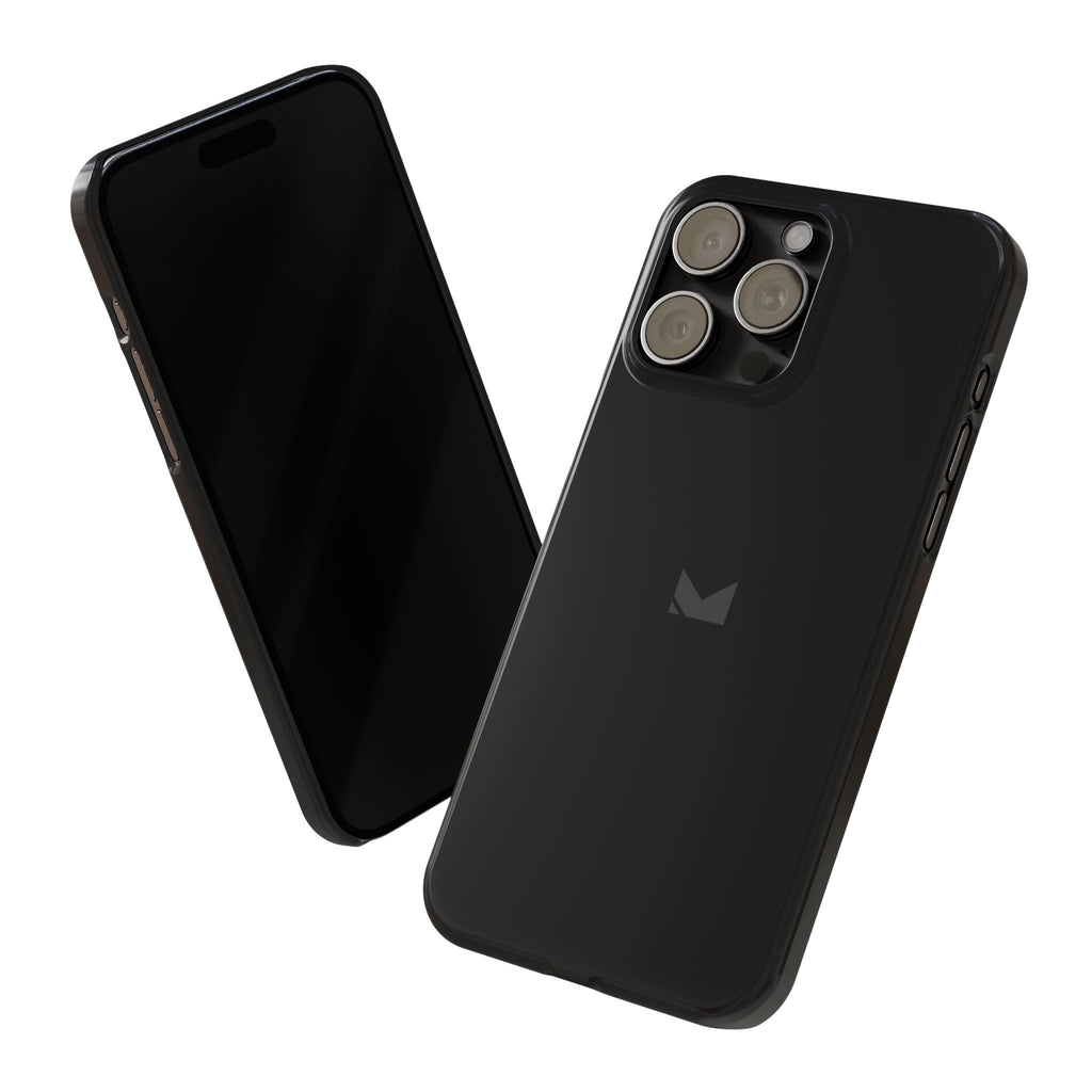 Black — Slim Matte Protective Phone Case (Compatible with iPhone only)