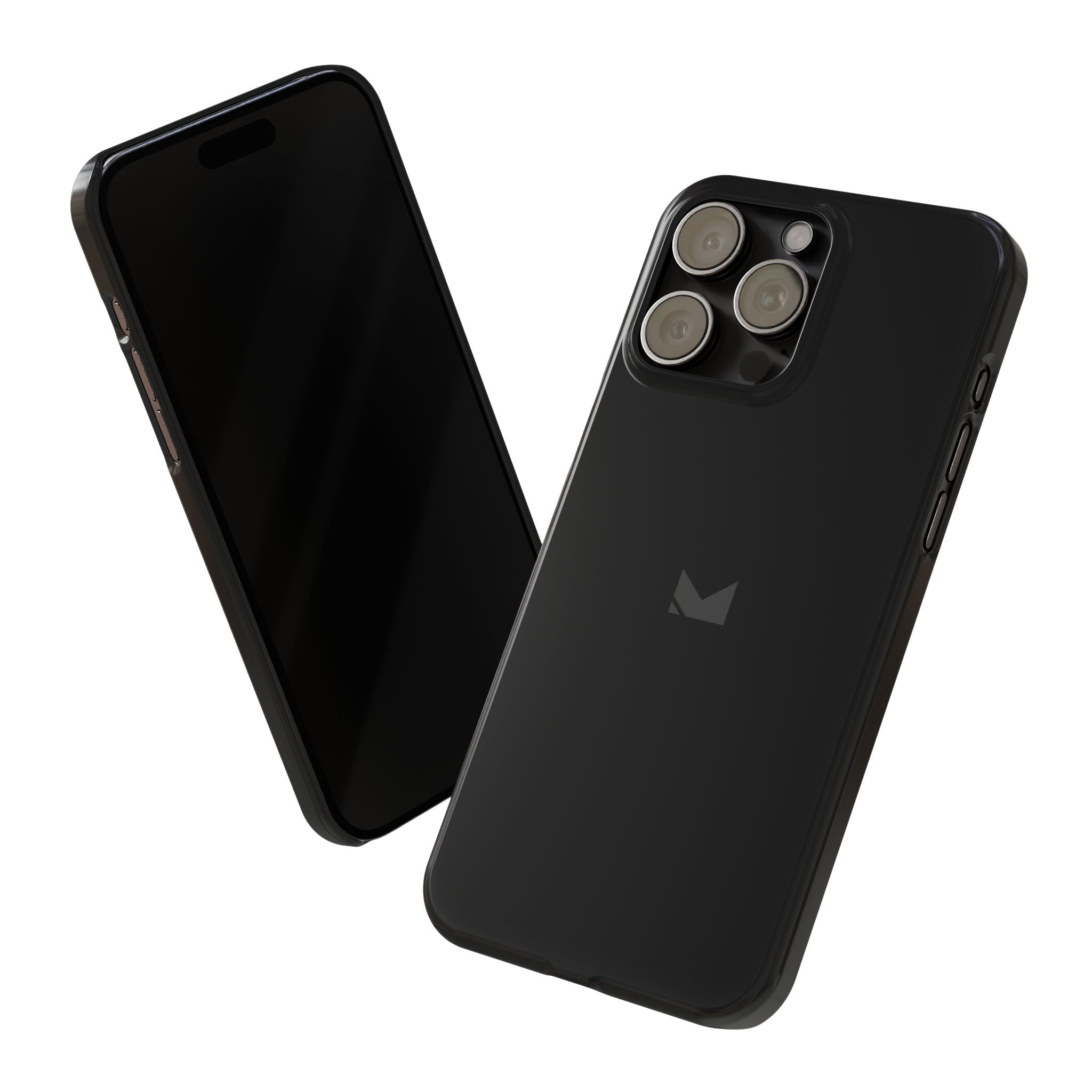 Black — Slim Matte Protective Phone Case (Compatible with iPhone only)