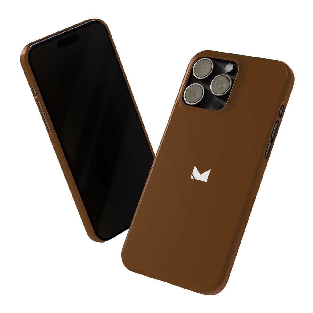 Brown — Slim Matte Protective Phone Case (Compatible with iPhone only)